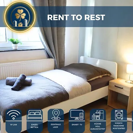 Apartmán Rtr - Bis 10 Personen - Einzelzimmer - Voll Ausgestattet - Garten - Smart Tv - Wifi Gelsenkirchen