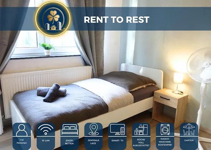 Appartement Rtr - Bis 10 Personen - Einzelzimmer - Voll Ausgestattet - Garten - Smart Tv - Wifi Gelsenkirchen
