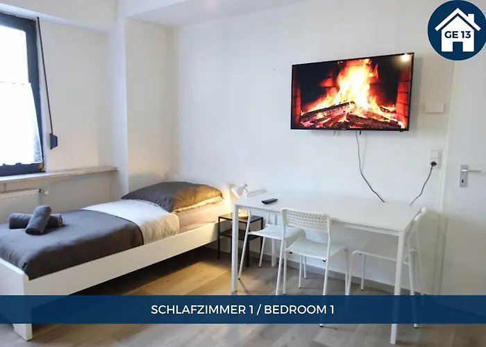 Rtr - Bis 10 Personen - Einzelzimmer - Voll Ausgestattet - Garten - Smart Tv - Wifi * Gelsenkirchen